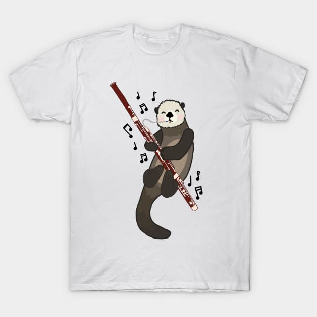 Bassoon Sea Otter T-Shirt by Artstuffs121